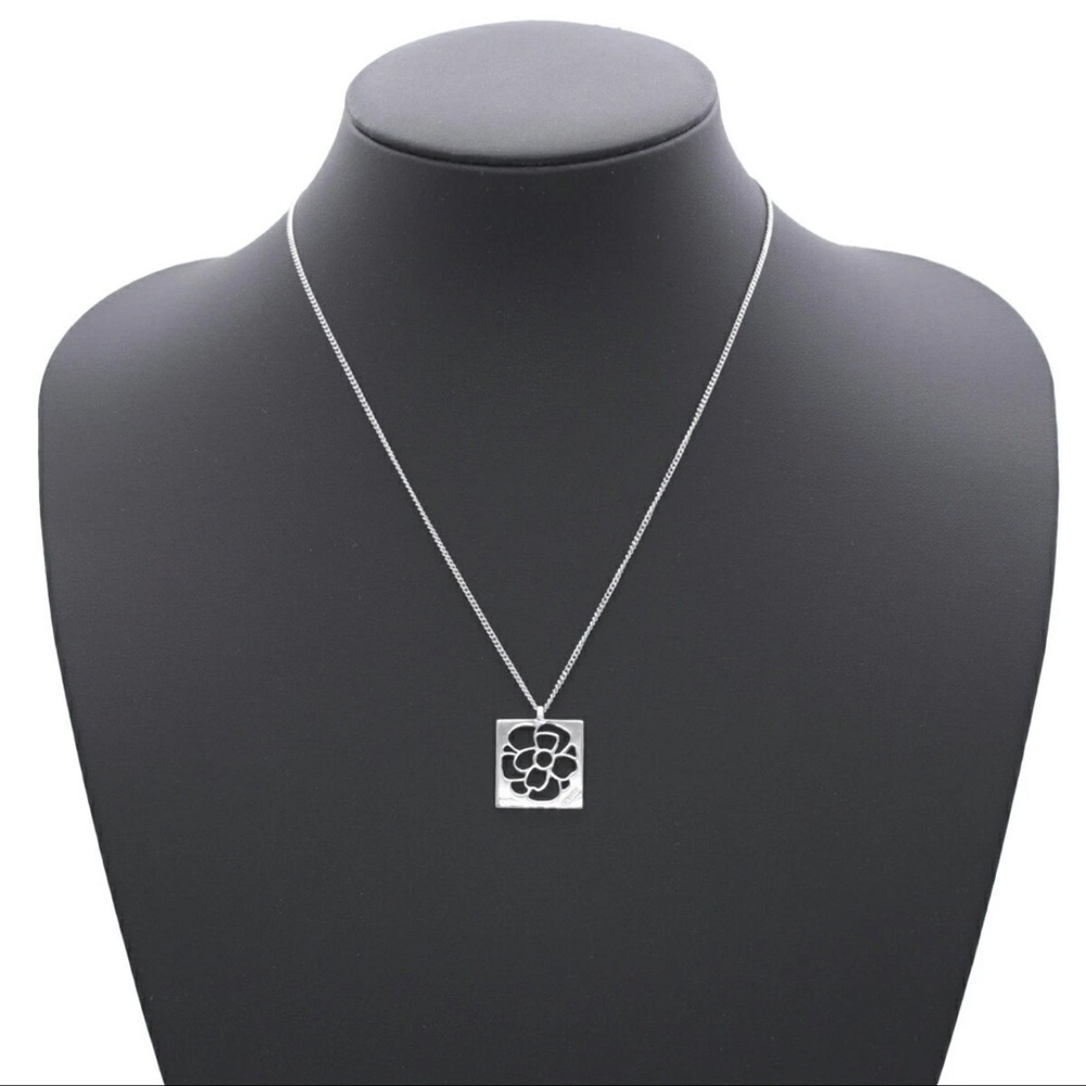 CHANEL Open Camillia 925 Sterling Silver Necklace - Picture 2 of 12